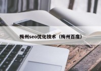 梅州seo优化技术（梅州百度）