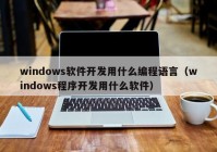 windows软件开发用什么编程语言（windows程序开发用什么软件）
