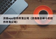 济南app软件开发公司（济南排名前十的软件开发公司）