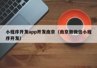 小程序开发app开发南京（南京做微信小程序开发）